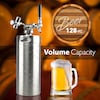 Nutrichef 128Oz Passivated Mini Keg With Tapping S PKBRTP100.5